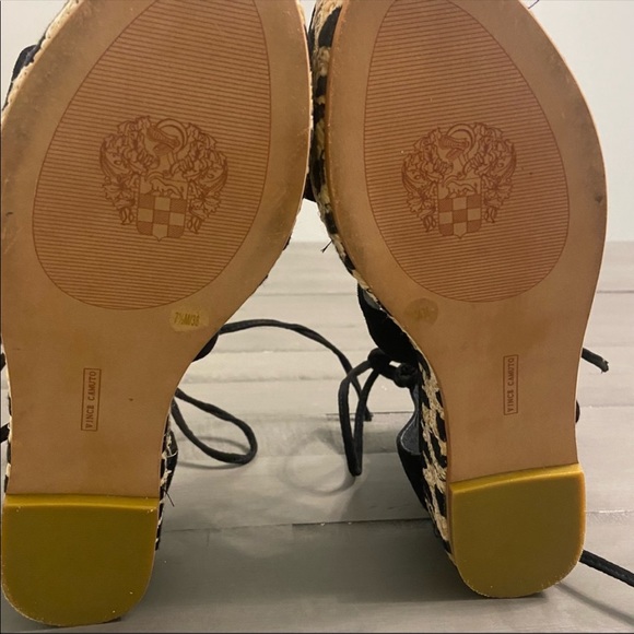 Vince Camuto Women’s Kellia Espadrille Platform Sandal in Black Suede - Picture 8 of 9